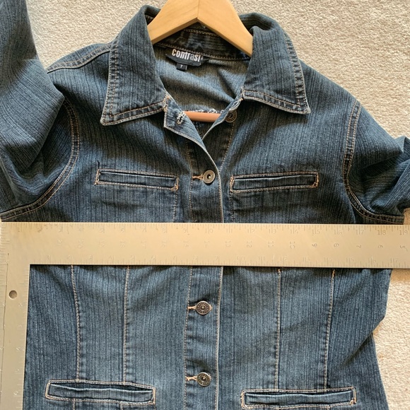 Vintage Contrast Jean Jacket -like new - Picture 7 of 9